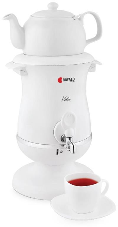 سماور برقی ریوالد مدل VETRO کد 800201 به همراه قیچی آشپزخانه چند منظوره کینگ