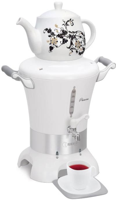 سماور برقی ریوالد مدل PRINCESS کد 22204 به همراه ست دمنوش ساز وینترتایم