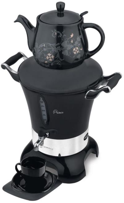 سماور برقی ریوالد مدل PRINCE کد 800203 به همراه یک عدد سس خوری کریستال سیلویا