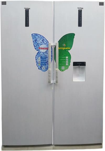 یخچال و فریزر دو قلو تکنو چیف مدل 6065 20F