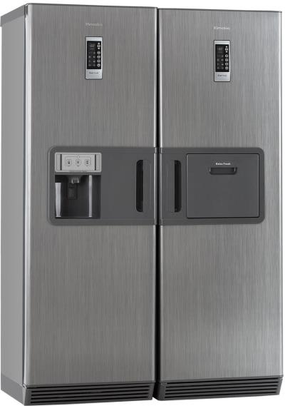 یخچال و فریزر دوقلوی هیمالیا مدل بتا نقره ای نوفراست هوم بار یخساز