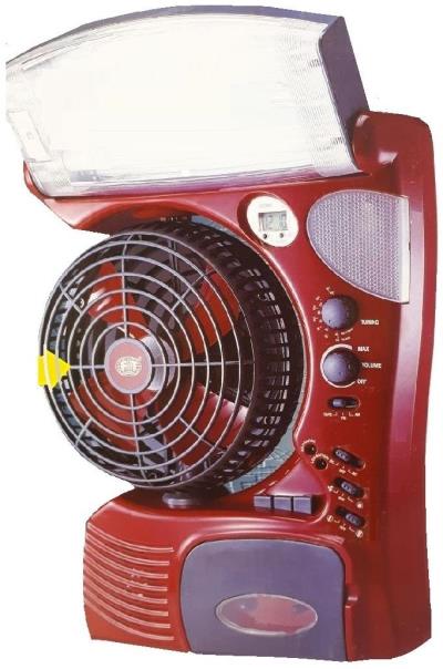 چراغ اضطراری و پنکه شارژی چند کاره مدل ۲۳۵۱