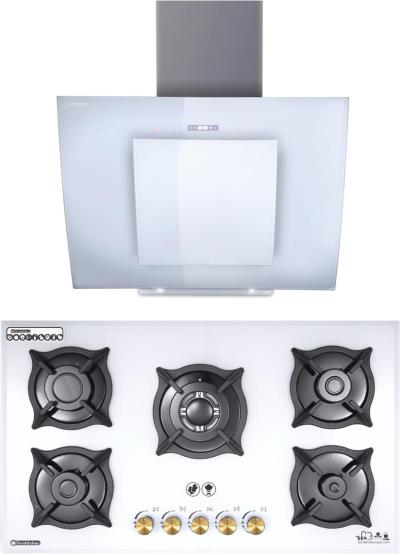 هود و اجاق گاز صفحه ای درخشان مدل G623 GALAXY