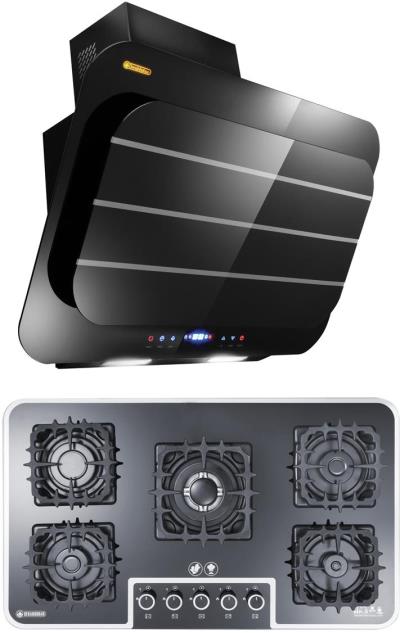 هود و اجاق گاز صفحه ای درخشان مدل پارالل G637