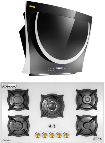 هود و اجاق گاز صفحه ای درخشان مدل اسمایل G623