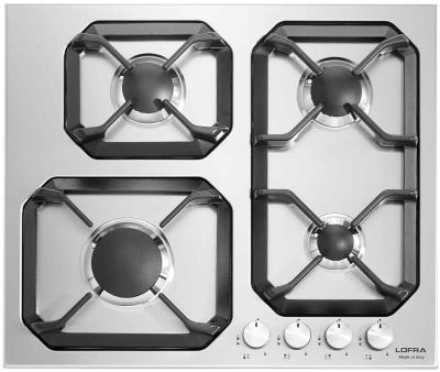 اجاق گاز صفحه ای استیل لوفرا مدل HLS6N0 GC104