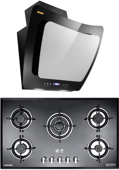 هود و اجاق گاز صفحه ای درخشان مدل کلون G607